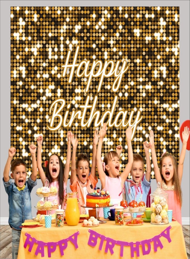 Party Baazaar Golden Birthday Backdrop 5x4 Ft | Backdrops for Decoration | Birthday Decoration Backdrop | Banner for Kids Theme Party - Image 5